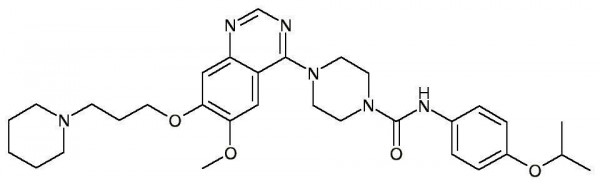 Tandutinib, Free Base (4-[6-methoxy-7-[3-(1-piperidinyl)propoxy]-4-quinazolinyl]-N-[4-(1-methylethox