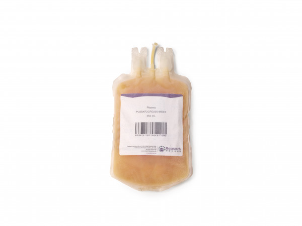 Frozen human plasma from whole human blood in sodium heparin - male donor