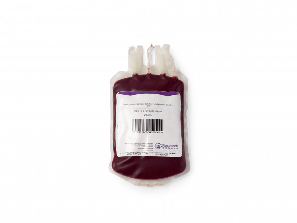 Fresh human red blood cells from whole human blood in K2EDTA - chilled overnight delivery