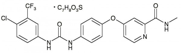 Sorafenib, p-Toluenesulfonate Salt (4-[4-[[4-chloro-3-(trifluoromethyl)phenyl]carbamoylamino]phenoxy