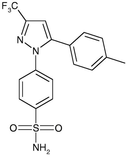 Celecoxib (Celebrex, Celebra, Celocoxib, Celecox, Onsenal, Solexa, SC-58635, YM-177, 4-[5-(4-Methylp